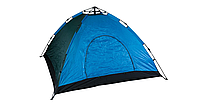 Палатка туристическая непромокаемая четырехместная 2.3 x 2.3 м с автоматическим открытием, Палатка складная