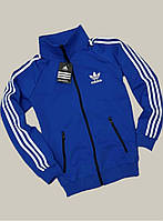 Кофта Adidas на молнии мужская женская олимпийка адидас весенняя осенняя унисекс синяя топ качество