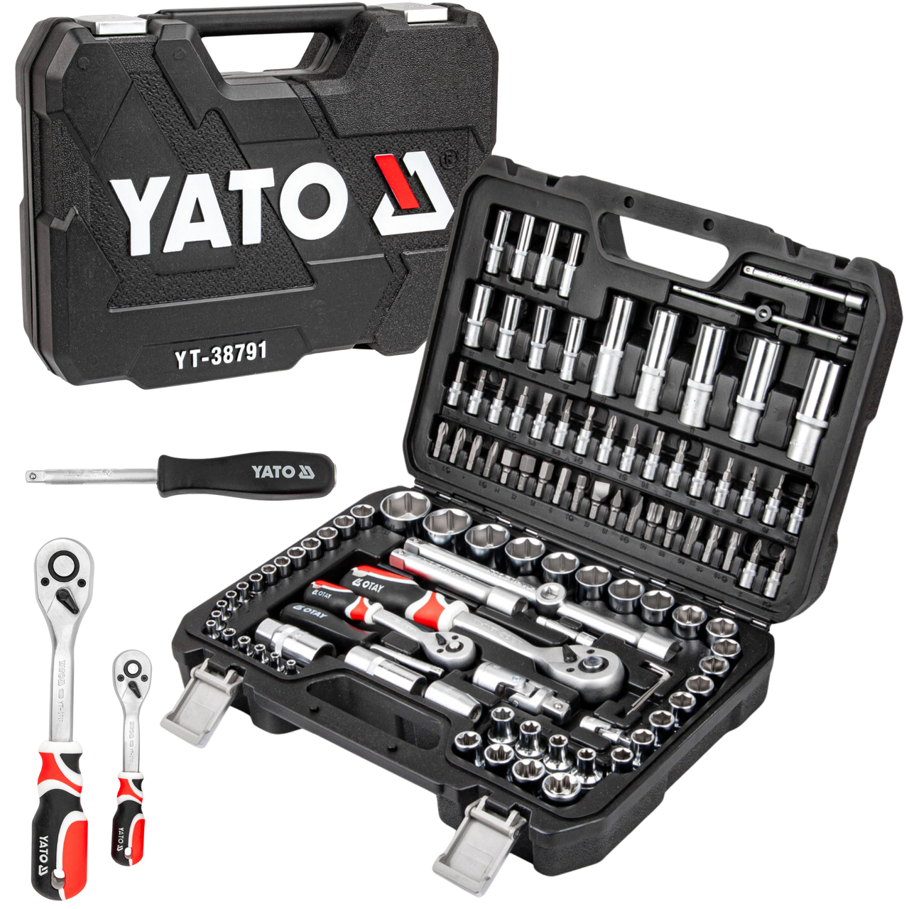 Универсальный качественный набор ручных инструментов для дома и авто 108 ел. Yato YT-38791, Наборы ключей - фото 1 - id-p2063578795
