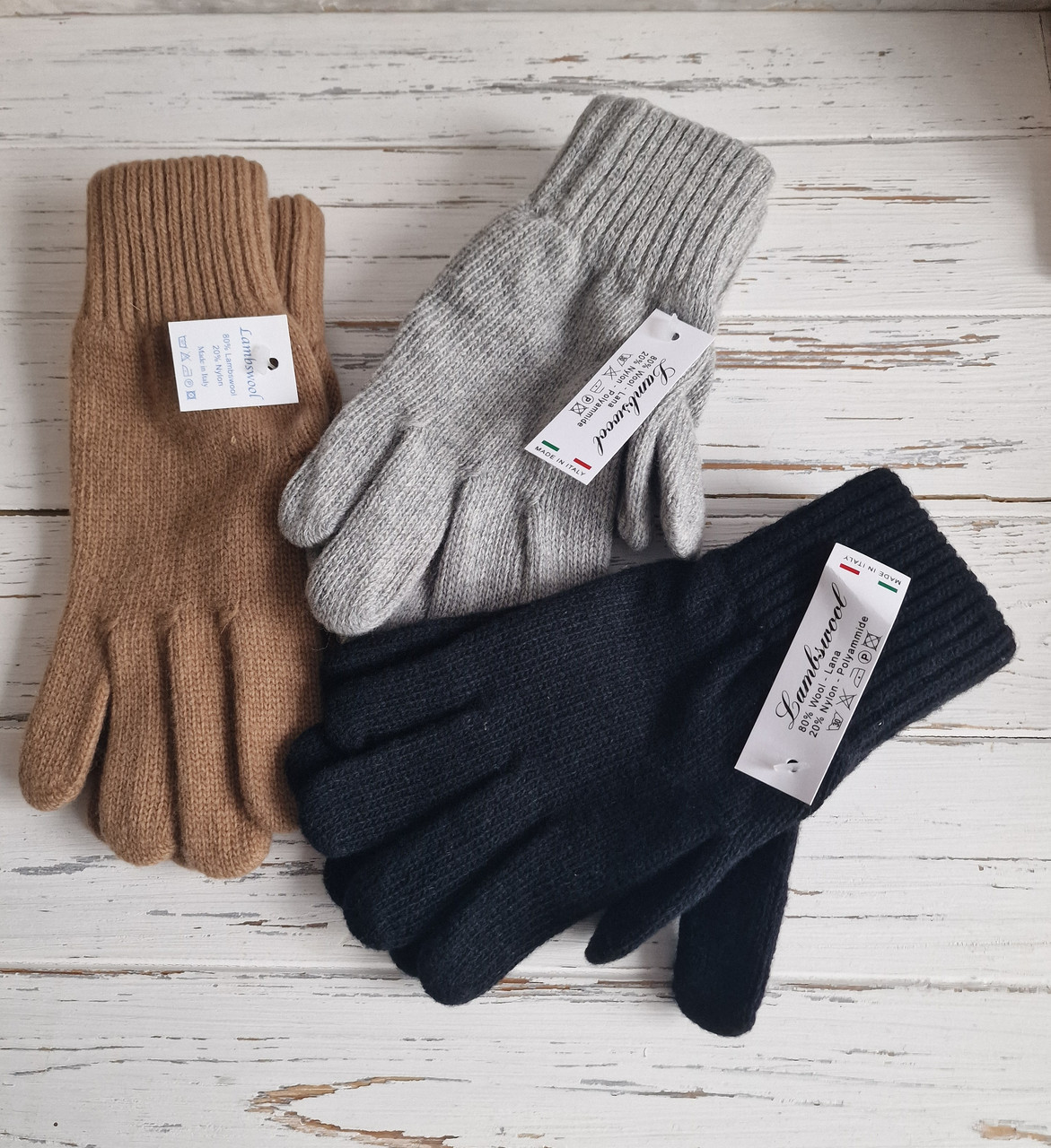 Перчатки вовняні в'язані, фото 1