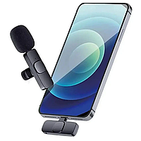 Петличка мікрофон для телефону на прищіпці Type-C, петличний мікрофон, блютуз мікрофон бездротовий