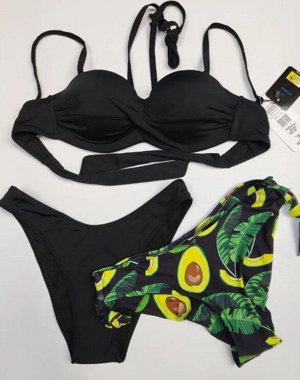 Купальник с 2 плавками SISIANNA 58816-1 Уляна черный(В НАЛИЧИИ ТОЛЬКО 46 УКР р-ры)