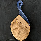 Дошка для подачі сиру та вина з дерева та епоксидної смоли 47*25 см, фото 2