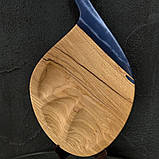 Дошка для подачі сиру та вина з дерева та епоксидної смоли 47*25 см, фото 3