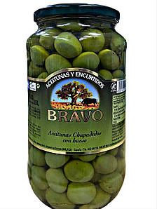 Оливки зелені з кісткою Bravo 1000г