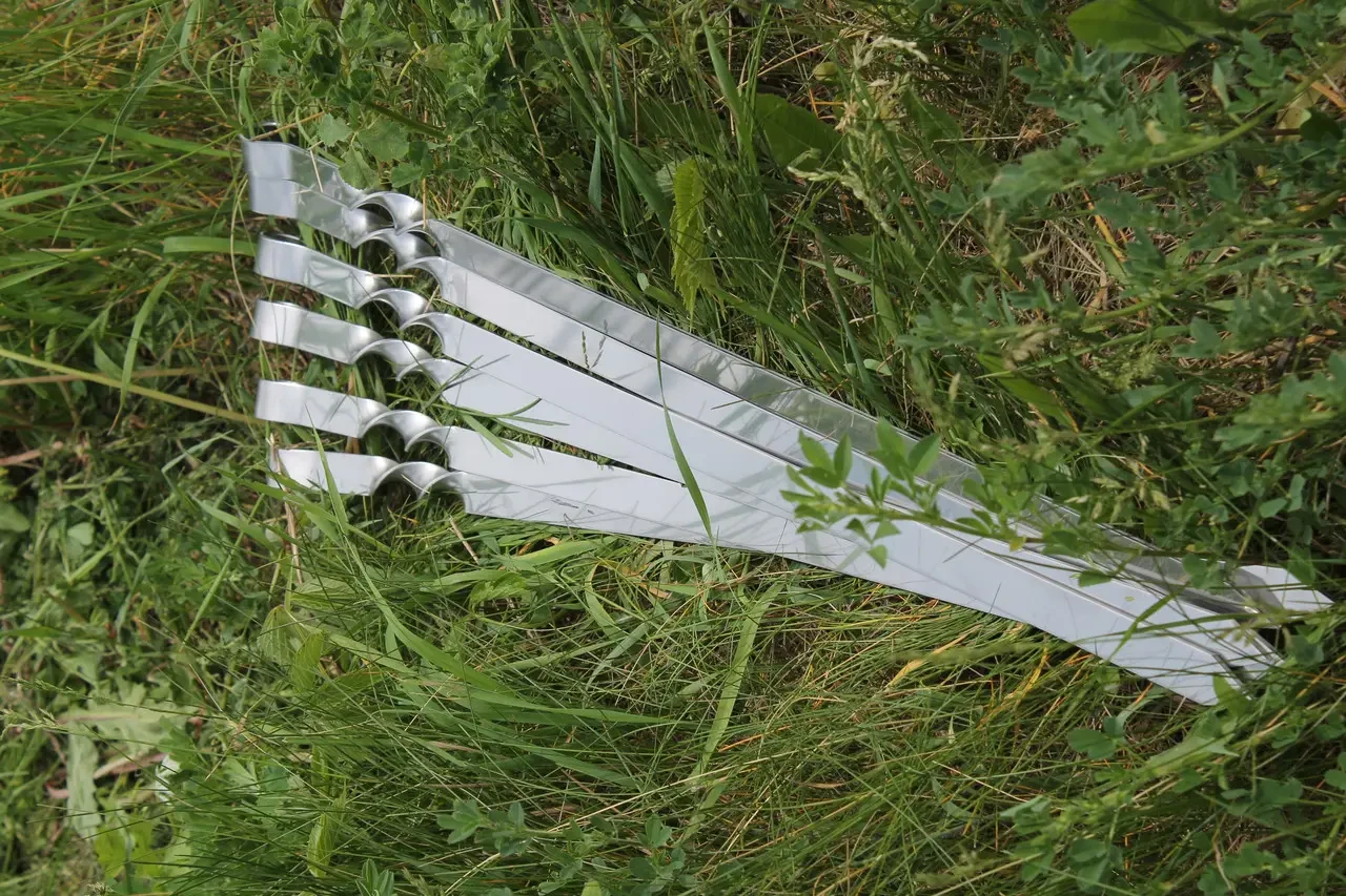 Шампури для Люля-кебаб із металевою ручкою з неіржавкої сталі 6 шт., фото 1