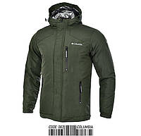 Мужская куртка Columbia демисезонная весенняя осенняя ветрозащитная хаки топ качество