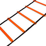 Координаційна драбина для тренування швидкості 6 метрів 12 щаблів C-4606, фото 4