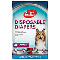 Гигиенические подгузники для животных Simple Solution Disposable Diapers Medium, 12 шт