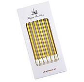 Свічки для торта Металік ЗОЛОТО в коробці 6 шт.