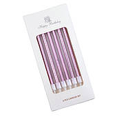 Свічки для торта Металік РОЖЕВИЙ в коробці 6 шт.