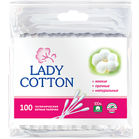 Lady Cotton Палички ватні в пол. пакеті 100шт.(50шт/ящ)