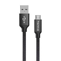 Кабель Colorway USB - MicroUSB 2.4А 2м чорний (CW-CBUM009-BK)