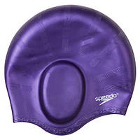 Шапочка для плавания силиконовая фиолетовая с ушами Speedo SSC06V