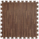 Lb Матами пазл ЕВА модульне покриття на підлогу EVA ластівчин хвіст складаний килимок 60х60х1 см коричневе, фото 7