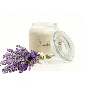 Натуральна Сіль для ванни Розслаблююча з олією Лаванди Flagolie Bathing Salt Oil Lavender In Glass 500g