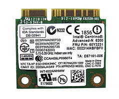 Бездротова мережева карта Mini PCI-E Wireless WI-Fi Intel 6200 62205HMW 60Y3231 2.4Ghz 5Ghz Б/У