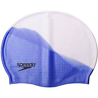 Шапочка для плавания силиконовая бело-синяя Speedo SP-1WB