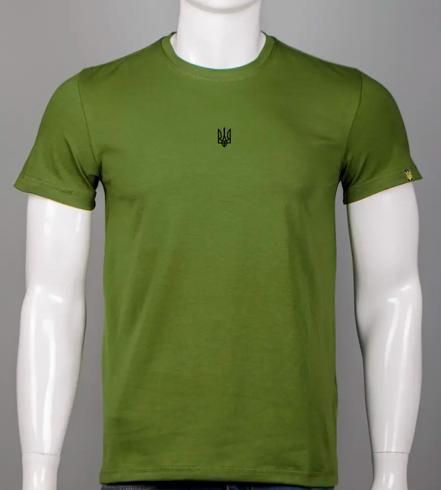 Футболка чоловіча Тризуб 2401м (Уп.4шт M-XXL), Світлий хакі