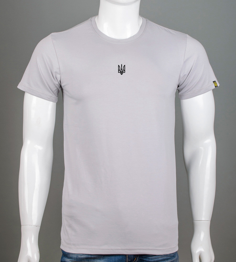 Футболка чоловіча Тризуб 2401м (Уп.4шт M-XXL), Світло-сірий