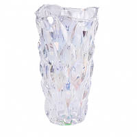 Прозрачная стеклянная ваза с хамелеоном и хрустальным эффектом 29 см
