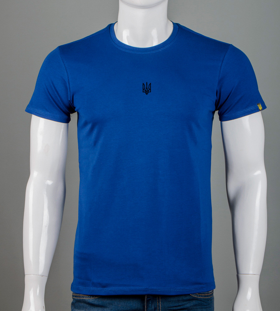 Футболка чоловіча Тризуб 2301м (Уп.4шт M-XXL), Синій