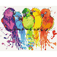 Картина по номерам "Радужные попугаи" Art Craft 10617-AC 40х50 см Denwer P Картина за номерами "Райдужні