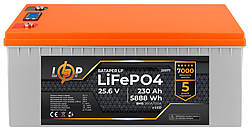 Акумулятор LP LiFePO4 для ДБЖ LCD24V (25,6V) - 230 Ah (5888Wh) (BMS 80A/40A) пластик, код 20979