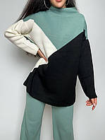 Женский комплект вязанный с брюками палаццо
