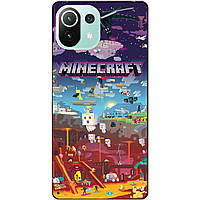 Силіконовий чохол бампер для Xiaomi Mi 11 Lite гра Minecraft Майнкрафт