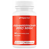 Повышение тестостерона Sporter Ashwagandha PRO MAX 9% - 60 капс