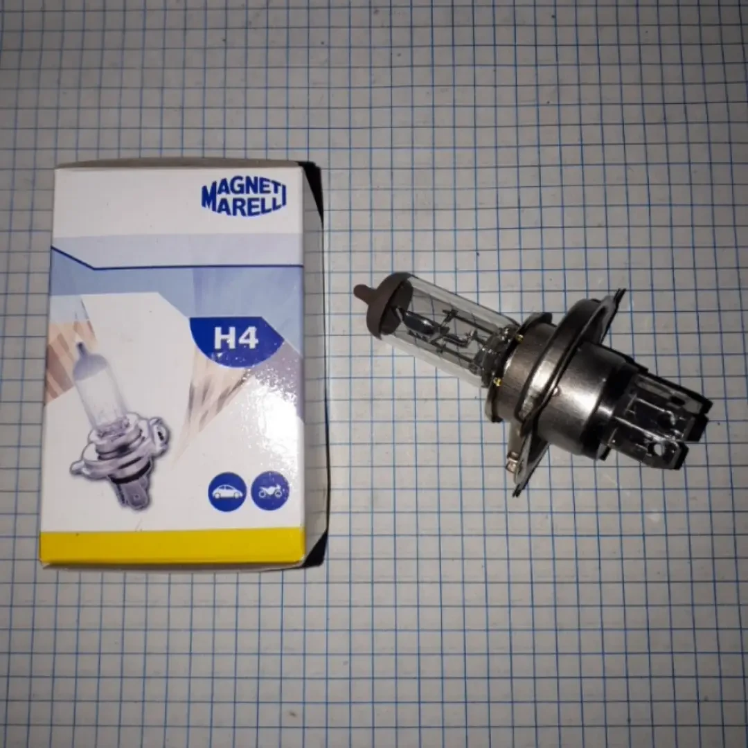 Лампа автомобільна H4 12V P43T ближній фарний + дальній 60/55W MAGNETI MARELLI