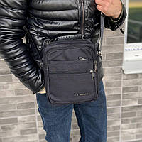 Мужская сумка черная барсетка через плечо мессенджер Commander Classic