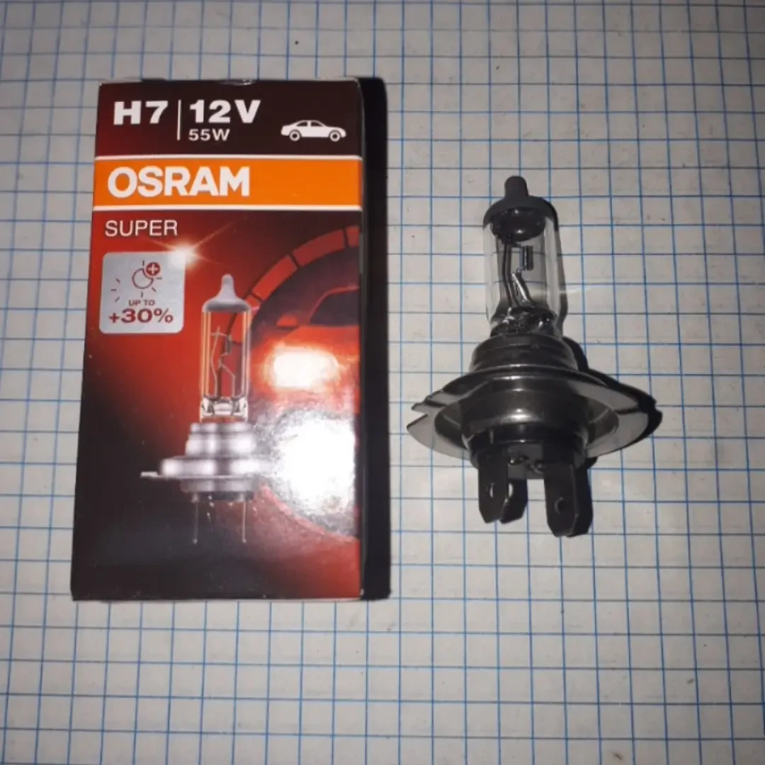 Лампа автомобільна H7 12V + 30% 55W OSRAM