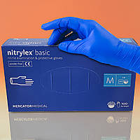 Перчатки нитриловые Nitrylex Basic М 100 шт