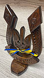 Герб України з підковою на підставці дерев’яний, фото 10