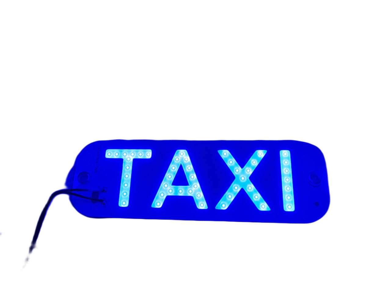 Табличка TAXI на лобове скло світлодіодна на присосках LED шашка для таксі 12в Синя (17366)