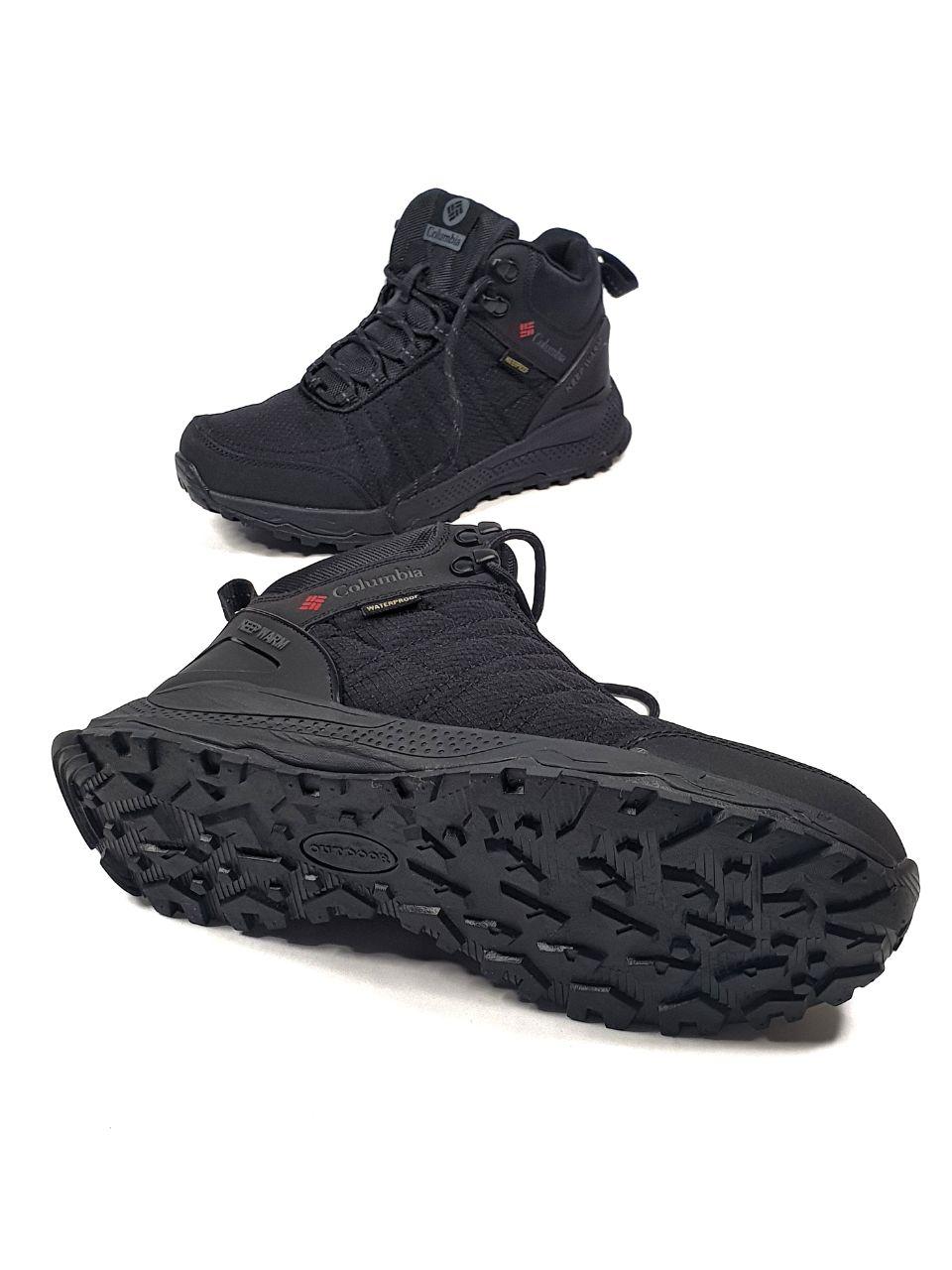 Зимние мужские ботинки Columbia Waterproof Black Winter (с мехом) ALL14255 - фото 2 - id-p2063373799