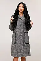 Жіноче пальто демісезонне з капюшоном В-1248 Тон 1026