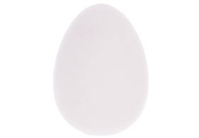 Пасхальне Яйце з флоковим напиленням 17см, колір - білий