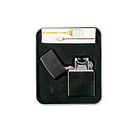 Электрозажигалка черная электроимпульсная зажигалка электрическая зажигалка на подарок Jinlun USB 215