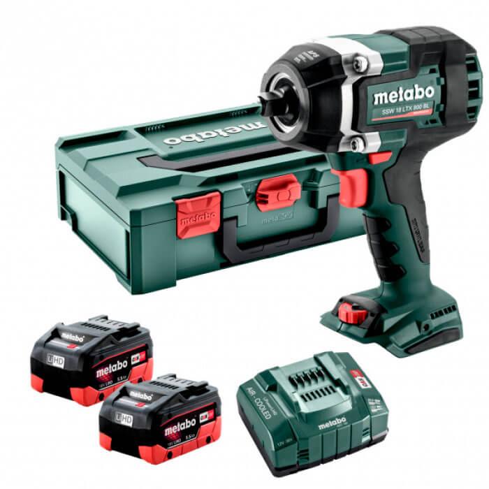 Акумуляторний ударний гайкокрут Metabo SSW 18 LTX 800 BL 2х5.5 Аг (602403660)