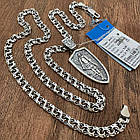 Срібний кулон Архангел Михайло та ланцюжок чоловічий комплект із чорнінням 925 проба, фото 4