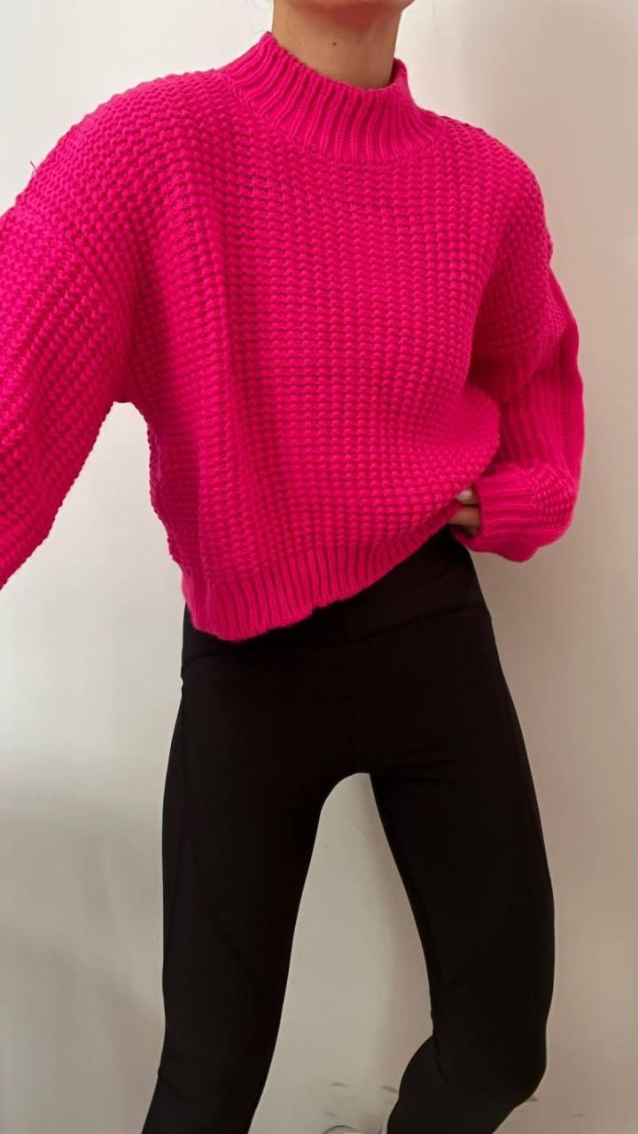 Стильна укорочена жіноча кофта, Теплий повсякденний жіночий одяг зимовий светр
