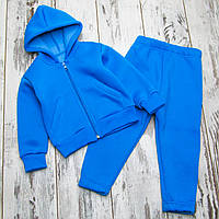 ГУРТОМ від 5 шт зимовий теплий спортивний костюм для хлопчика з начоском на флісі 3791 Блакитний