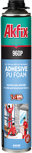 Клей піна Akfix 960P професійна для пінополістиролу та пінопласту Akfix 960P 900 г