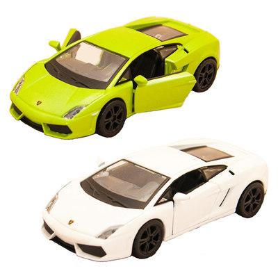 Автомодель — Lamborghini Gallardo LP560-4 (2008), (білий, світло-зелений металік) 1:32 Bburago 18-43016, фото 1