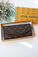 Жіночий гаманець коричневий + чорний великий овальний Луї Віттон