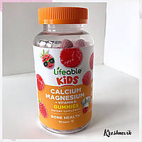 Lifeable Kids calcium magnesium d3, 90 малинових желейок