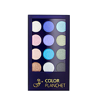 Тени для век FFleur Color Planchet 12 цветов EP-123 4 шт № 04